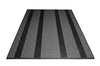 smooth Two Car Garage Mat Parking Mat Gray with Black Stripes front view