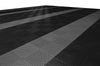 smooth Two Car Garage Mat Parking Mat Black with Gray Stripes angle view