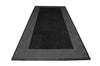 One car garage mat parking mat smooth black with gray border
