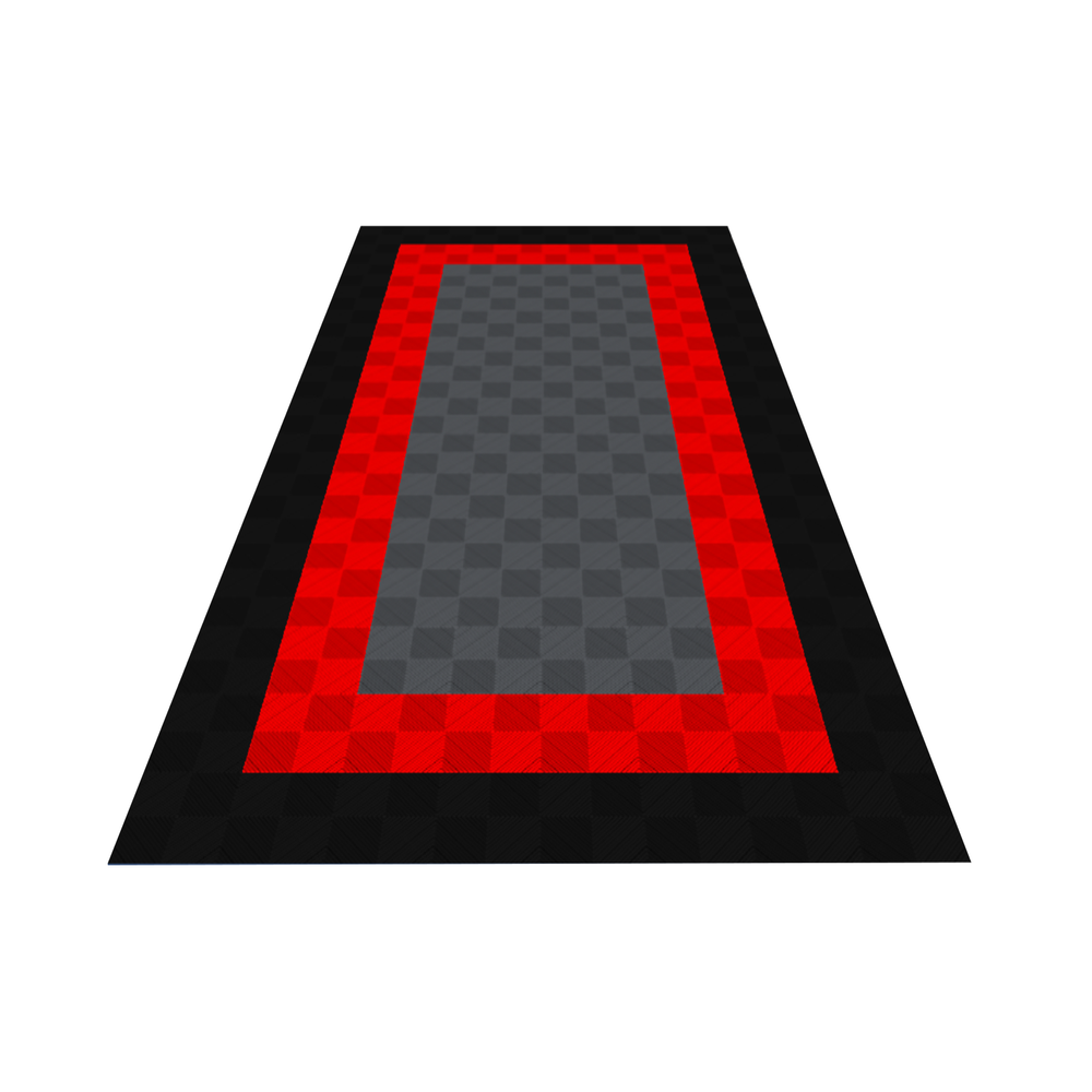 Black and Red Border with Grey