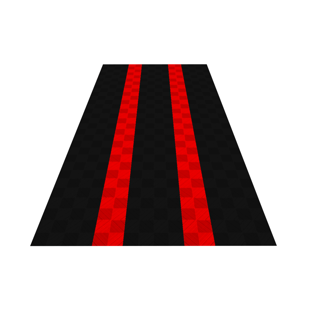 Black with Red Strips