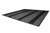 smooth Two Car Garage Mat Parking Mat Gray with Black Stripes side view