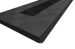 Motorcycle Mat Kit - Grey with Black Stripe smooth