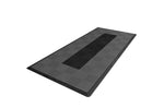 Motorcycle Mat Kit - Grey with Black Stripe smooth