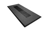 Motorcycle Mat Kit - Grey with Black Stripe smooth