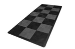 Motorcycle Mat Kit - Black & Grey Checkered smooth