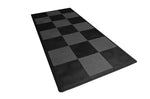 Motorcycle Mat Kit - Black & Grey Checkered smooth