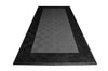 One car garage mat parking mat smooth gray with black border front view