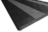 One car garage mat parking mat smooth black with gray stripes closeup